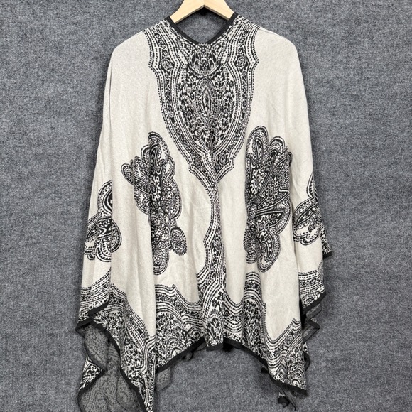 Soft Surroundings Cardigan One Size Boho Gray Cotton Draped Lagenlook Open Front - Picture 2 of 8